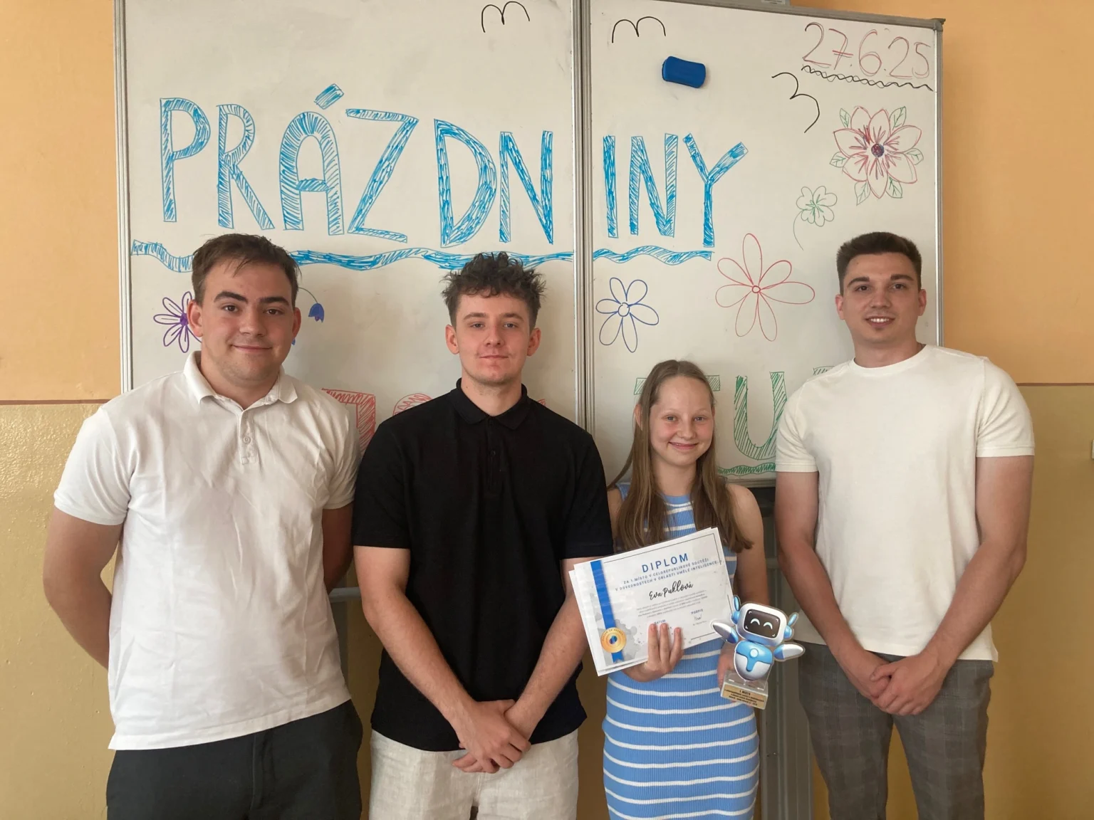 Vítězka soutěže Eva P. z Gymnázia Dačice